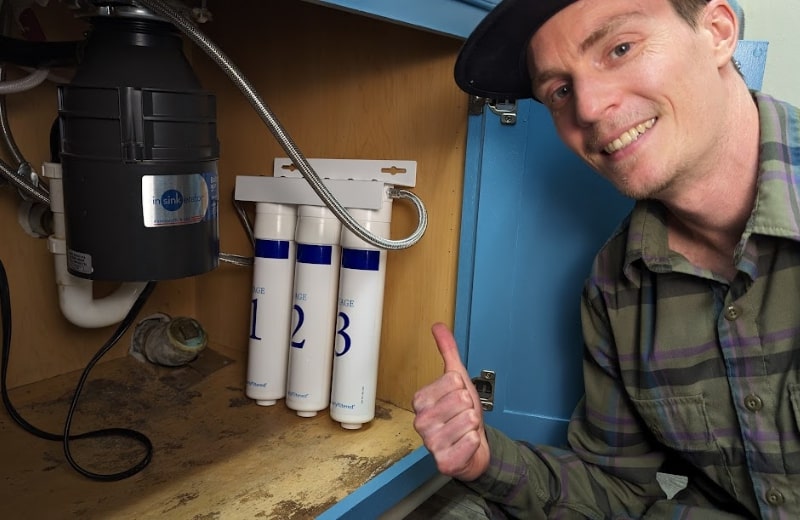 Clearly Filtered Under Sink Filter installed under Brians kitchen sink Clearly Filtered Under Sink Filter installed under Brian's kitchen sink